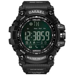 Mayforest 50 -meters zwemjurk Sport Mens horloges Smael Brand Army Green Style Fashion Big Dial Watches Men Digital Sport Male Cloc3907357
