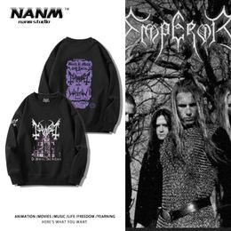 Mayhem Brutal Band périmètre sweats pour hommes et femmes automne hiver ample Niche norvégienne noir métal Rock à manches longues marée