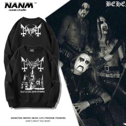 Mayhem Brutal Band Periphery Crewneck Sweatshirt Hommes et femmes Norvégien Black Metal Rock Automne et Hiver Fleece Jacket Tide