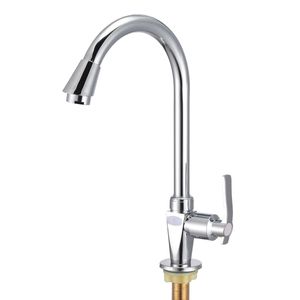 Mayitr Rvs + Plastic 360 Graden Swivel Water Tap Single Hole Keuken Koud Basin Sink Tap Kraan voor huishoudelijke hardware 210724