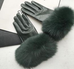 Maylofuer vert foncé véritable gants en peau de mouton élégant main en cuir souple femmes 039s gants en cuir de haute qualité 8508471