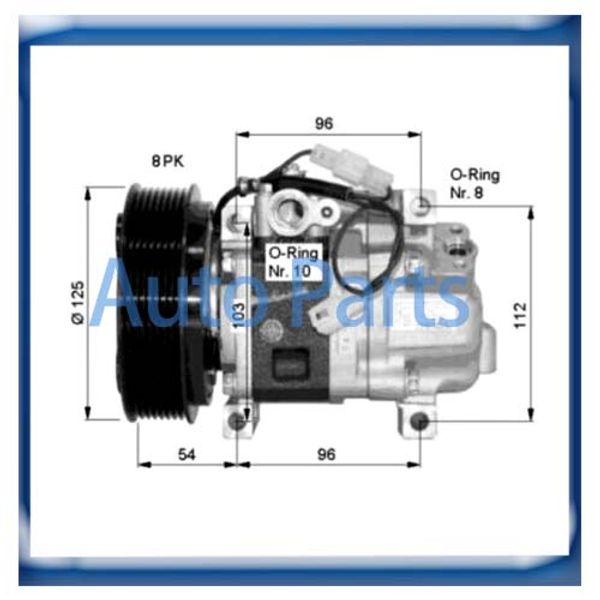 Mazda 6 5 compresor GDB161450 GAM6-61-K00 GAM661K00 H12A1AQ4HE H12A0CA4JE H12A1AE4DC GJ6F61K00A GJ6F-61-K00A