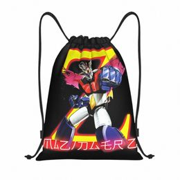 Mazinger Z Super Robot Rugzak Trekkoord Sport Sporttas String Sackpack voor Trainen O1qw #