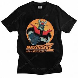 Mazinger Z camiseta para hombres de manga corta camiseta de ocio urbano UFO Robot Anime camiseta suelta Fit Cott Tee Tops regalo 20Lu #
