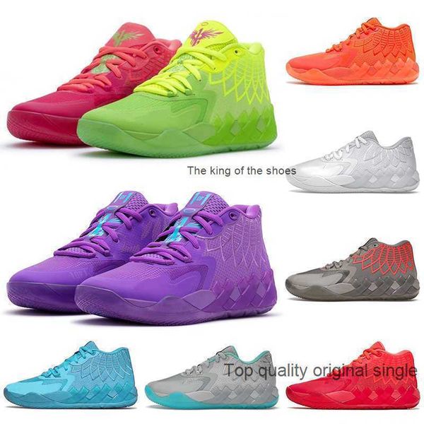 MB.01shoesZapatillas de baloncesto LaMelo Ball de alta calidad para hombre 1of1 MB.01 3 Zapatillas de deporte con tres bolas Rick y Morty Queen City UFO Rock Ridge Red No de aquí para niños Zapatillas de deporte