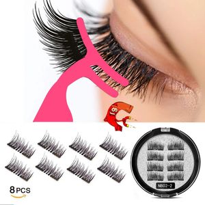 MB 8PCS MANGET LASH LASHES 100 CEUILES MAGNÉTIQUES CHEAUX NATURELS FAUX CHEURS OEUX 3D Faux cils Fluffy Fauxy Cils Magnetique 231221