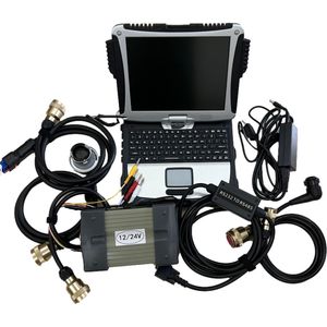 MB Star C3-kabels Volledige set met SSD Tastbaar CF19 Gebruikt laptop diagnostisch hulpmiddel voor auto's Meerdere talen Klaar voor gebruik