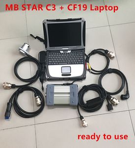 MB STAR C3 Multiplexer met hdd installatie laptop CF-19/D630 PC SD Connect C3 auto Diagnostisch Hulpmiddel klaar voor gebruik