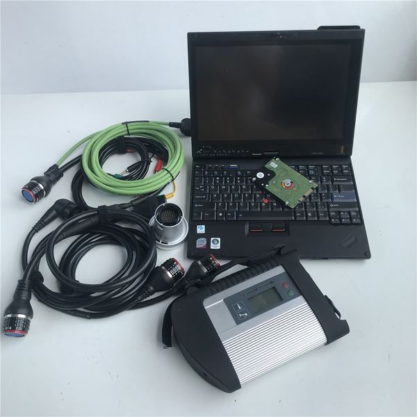 Herramienta de escaneo Mb star c4 hdd 320gb windows10 So-ftware 06.2021 laptop x200t pantalla táctil 4G conjunto completo de cables diagnóstico para Mer-cedes 12v 24v Scanner