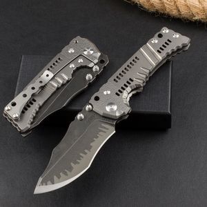 MB T-1 Coltello pieghevole tattico resistente Z-wear Rivestimento in titanio nero Lama per lavaggio in pietra CNC TC4 Coltelli per cartelle tascabili con manico in lega di titanio con scatola al dettaglio