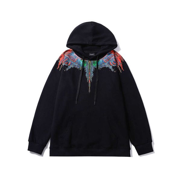 MB Wing Sweater Designer Pull pour hommes et femmes Sweatshirts MB Purple Fire Wings Sweat à capuche imprimé Marcelo Fashion Brand Feather Automne / Hiver Sweat à capuche 1V2D