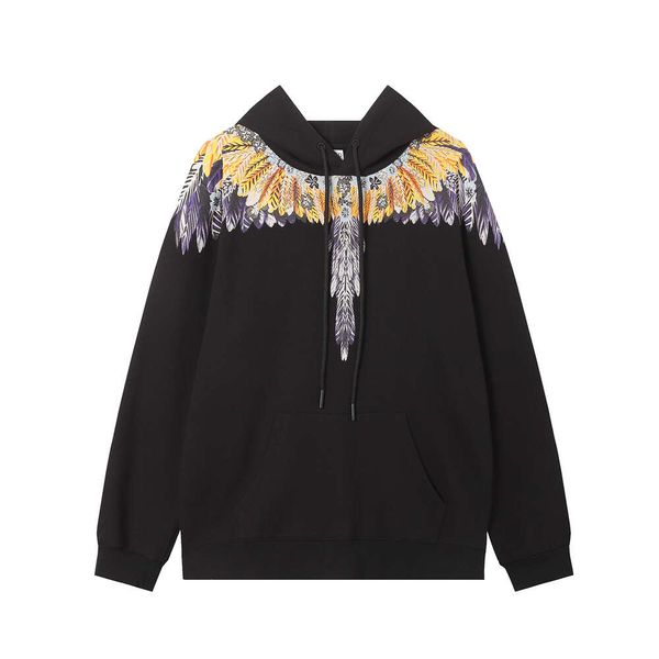 MB Wing Sweater Designer Pull pour hommes et femmes Sweatshirts MB Purple Fire Wings Sweat à capuche imprimé Marcelo Fashion Brand Feather Automne/Hiver Sweat à capuche J2V2