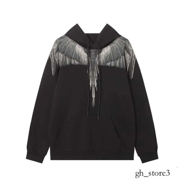 MB Wing Pull Designer Mens and Women's Pull Shirts MB Purple Fire Wings Sweat à capuche imprimé Marcelo Fashion Brand Feather Automne / Winter Hoodie 911