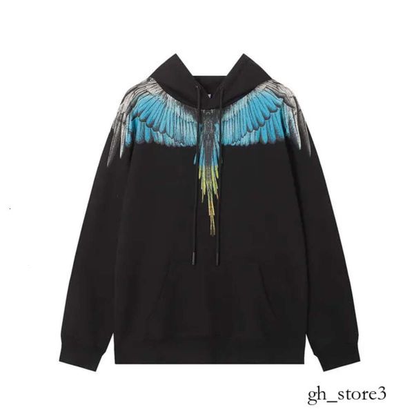 MB Wing Pull Designer Mens and Women's Pull Sweathshirts MB Purple Fire Wings Sweat à capuche imprimé Marcelo Fashion Brand Feather Automne / Winter Hoodie 445