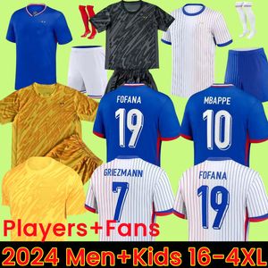3xl 4xl 2024 2025 Benzema mbappe voetbal jerseys spelerversie Griezmann Pogba 24 25 Frans Wereldbeker nationaal team Francia Giroud fans Kante Football Shirts1