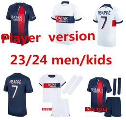 S-4XL 23 24 MBAPPE voetbalshirts KIMPEMBE FABIAN FRANS DRAXLER 2023 2024 PSGs sport voetbalshirt MARQUINHOS VERRATTI Paris Heren dames / kinder tenue Maillots 999