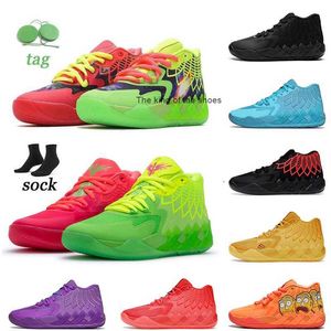 MBWith Chaussettes LaMelo Ball MB.01 Chaussures de basket-ball pour hommes Queen City Rock Ridge Rouge Galaxy Blanc Argent Rick et Morty Escarpins pour femmes Baskets Baskets de sport Taille 12