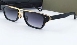 MC Three zonnebrillen met UV -bescherming voor mannen Vintage Square Plank Frame topkwaliteit Come Case Classic3142770