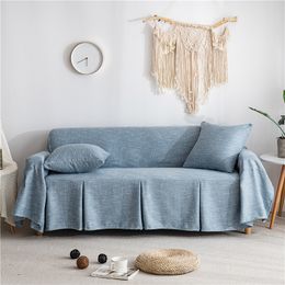 Cubierta de sofá de lujo MCAO cubiertas de sofá universales de sillón decoración del protector de muebles lavables elásticos con volantes TJ7008