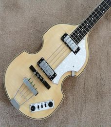 McCartney Hofner Deluxe Natural 4 Crises violon Bass Guitar Guitare Flame Maple Top Back 2 511b Pickups de base H5001CT CON5791914