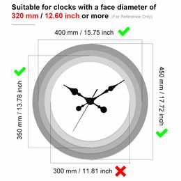 McDfl Classic Wall Clock Hands Aluminium Large aiguille Trigger Movement Motion Pendule Bobine Coil Clockwork avec pointeur pour suspendre 3D