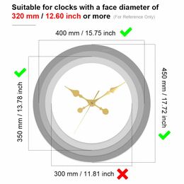 McDfl Wall Clock Hands Big Taille Arrow Handmade Watch Mécanisme Machine DCF Mouvement DCF Ornières décoratives pour le salon