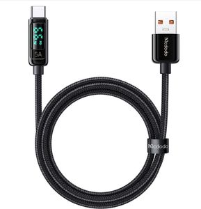 McDodo Charge Cables PD 100W USB C naar Typec Micro-kabel voor MacBook Tablet Schakelaar Xiaomi Samsung 5A Fast Charging Digital Display Telefoon Data Draad