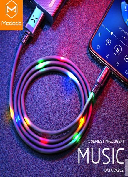 McDodo Colorado 24a LED USB Cable de carga rápida Cable de cargador de teléfono móvil para iPhone 11 Pro X XS MAX XR 8 7 6 6S Plus9787907