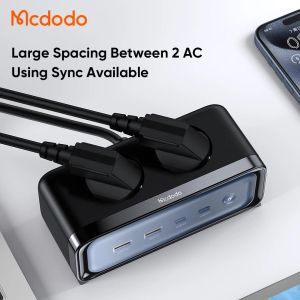 McDodo Gan Socket Eu Plug Power Power avec USB Type C 70W Câble d'extension rapide Câble de commande indépendante Panneau de diffusion de filtre