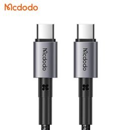 Câbles de chargeur MCDODO type-c PD boîtier métallique en alliage d'aluminium fort 3.25A 3A charge rapide 65W 60W câble USB C vers USB C