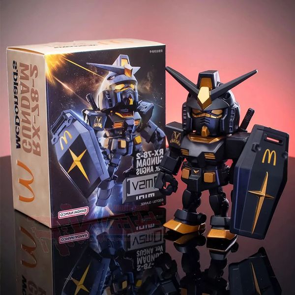 Mcdonald Gundam Figura Qmsv Rx782 Ver Angus Mobile Suit Figura de acción Modelo coleccionable Muñeca Estatua Robot Kits Juguetes Regalos 240402