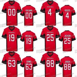 McEothr 2019 Calgary Stampeders 19 Bo Levi 4 Eric Rogers 25 Don Jackson 63 Derek Dennis 88 Kamar Jorden voetbaljersey