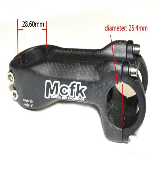 MCFK tige de vélo 3K fibre de carbone vtt tige de vélo pliante pour guidon 254mm pièces de cyclisme matte2530592