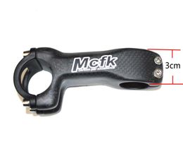 MCFK Bicycle STEM STEME CARBON STE ROADE BICYLEME MTB ANGLE DE FIBERS DE CARBON MTB 6 degrés 286 mm 318 mm Pièces de cyclistes mateaux 79314189