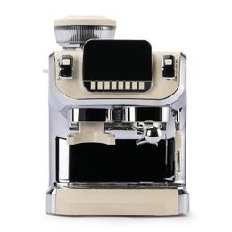 Mcilpoog WS-TC520 espressomachine met melkopschuimer, semi-automatische koffiemachine met molen en met 6 inch groot scherm