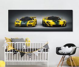 McLaren Supercar voiture de course affiche peinture toile impression nordique décor à la maison mur Art photo pour salon sans cadre 2132339