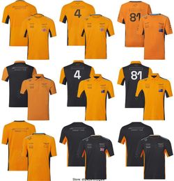 McLarens New F1 Formula 1 Team Drivers T-shirt Polo Shirts Yellow Racing Cost Short Summer Summer OFFICIEL SITE T-shirt