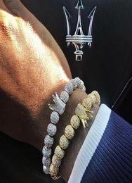 Mcllroy Charm Braceletwomenmengoldsilverbracelet Hommes En Acier Inoxydable Perles Bracelets Couronne Cubique Zircone Bracelets Bijoux J5647786