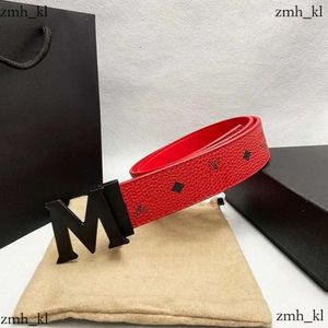 MCM1688 Belt Fashion Width 3,4 cm Letters Groothandel Metallic Belts Echt lederen zakelijk Vintage Woman Outdoor Casual hoogwaardige man Luxe Designer Belt 378