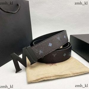 MCM1688 Belt Fashion Width 3,4 cm Letters Groothandel Metallic Belts Echt lederen zakelijk Vintage Woman Outdoor Casual hoogwaardige man Luxe Designer Belt 674