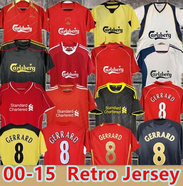 McMANAMAN Soccer Jerseys Retro Top Thai Qualité Gerrard Torres Dalglish Football Shirts Fowler Barnes Rush 09 10 11 12 14 15 2001 2002 2004 2 005 2011 2012 01 02 04 05