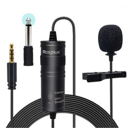 Mcoplus revers Lavalier Microphone Interview Réception Vlog Live MIC Enregistrement Microphone main libre pour téléphone caméra ordinateur1