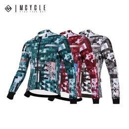 Mcycle Winter Thermal Fleece Sportswear Bicycle Clothing Vestes Cycling Men Warm Maillot de vélo à manches longues 231227
