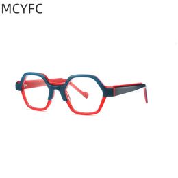 MCYFC mode lunettes de couleur fendue monture pour hommes et femmes acétate matériel Ultra léger unisexe fait à la main lunettes 240313