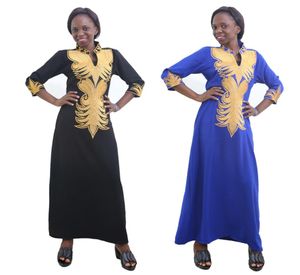 MD Afrikaanse Jurken Voor Vrouwen Bazin Riche Afrika Jurk Plus Size Traditionele Afrikaanse Lange Jurk Afrikaanse Print Dameskleding 2020 C3645275