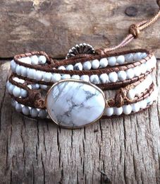 MD mode perlé Boho Bracelet bijoux faits à la main pierres naturelles charme 3 brins bracelets d'enveloppement goutte 2422882