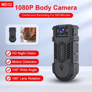 MD32 Mini cámara corporal con clip trasero HD 1080P Cámaras deportivas Grabadora DV activada por movimiento para automóviles Cámara de visión nocturna Videocámara portátil