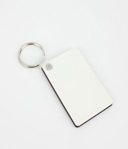 MDF Blank Key Chain Rectangle Sublimation Tags de touche en bois pour appuyer de chaleur Transfert PO LOGO DOUBLE CADEAU IMPRESSION THERMIQUE ZZ9267931