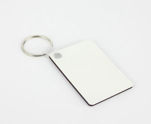 MDF blanco sleutelhanger rechthoek sublimatie houten sleuteltags voor warmtepersoverdracht Po-logo dubbelzijdig thermisch afdrukken cadeau ZZ9253243