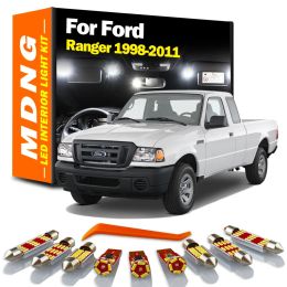 MDNG 10pcs canbus car kit d'éclairage intérieur LED pour Ford Ranger 1998-2007 2009 2009 2010 2011 Map Dome Trunk Licding Plate